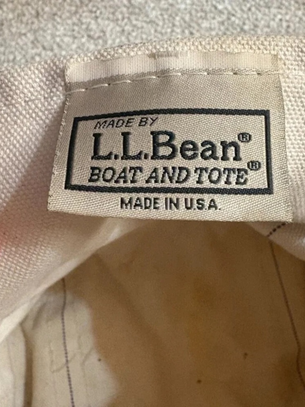 Vintage L.L.Bean Boat & Tote Small Canvas Bag Made in USA Forest Green Preppy - Picture 3 of 11